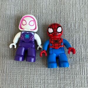 Spider-Man and Ghost Spider Duplo figures